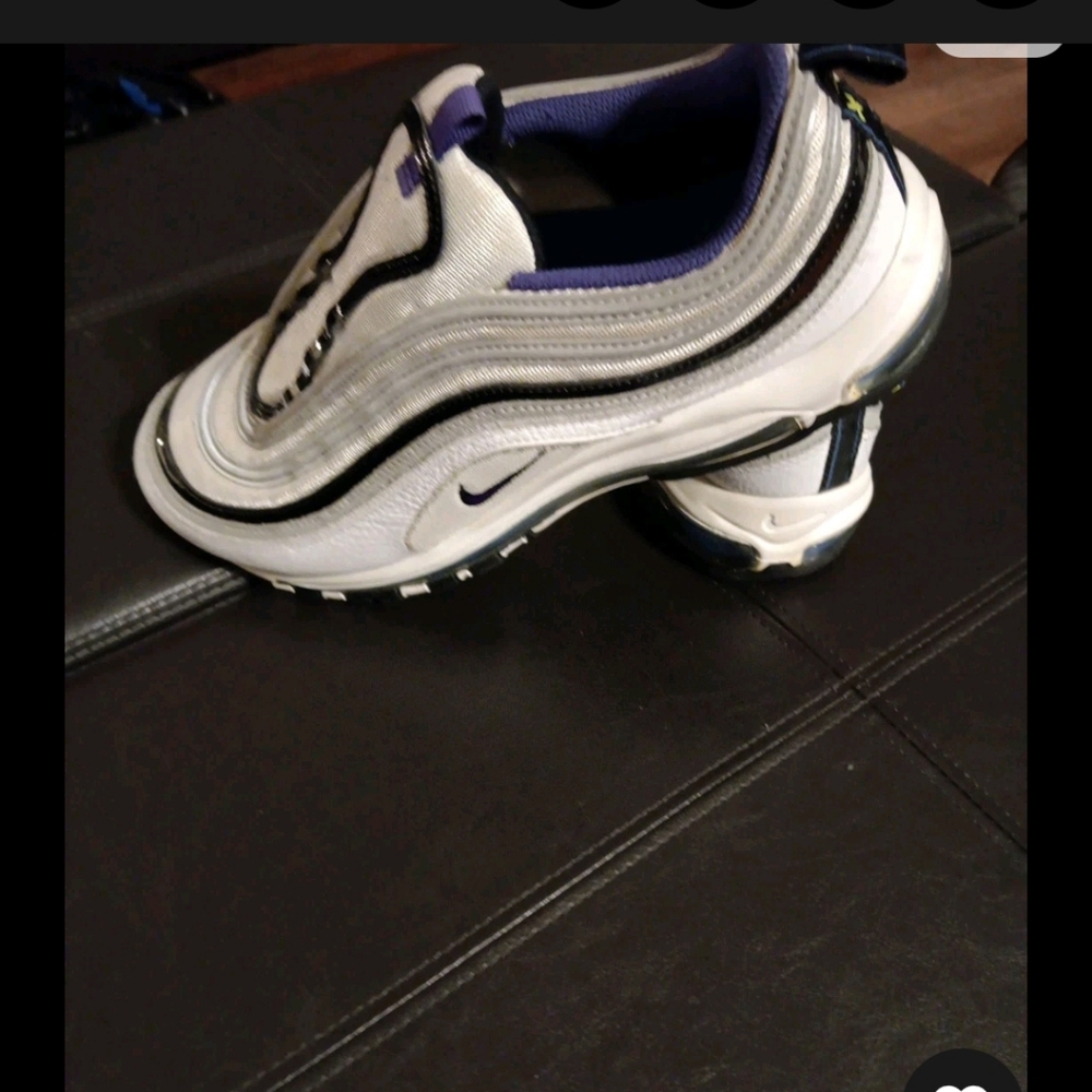 Nike Air Max 97 White and Black with Purple Accents